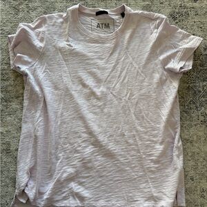 ATM Anthony Thomas Melillo Women's Light Pink Short Sleeve Tee